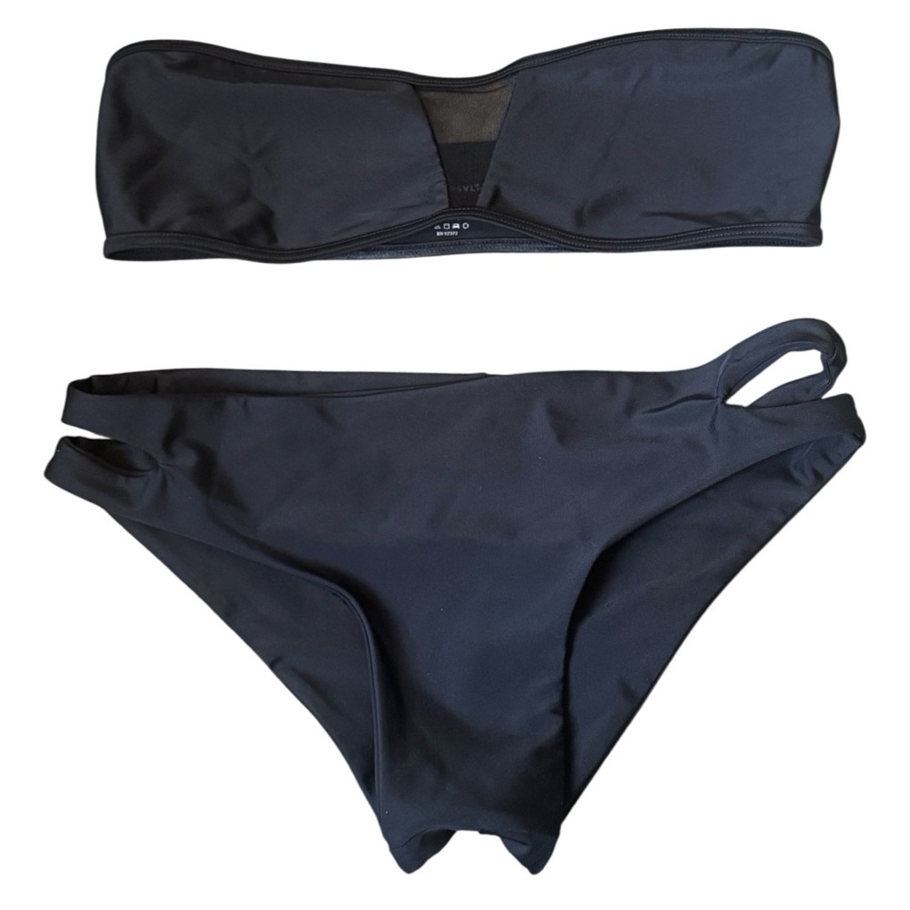 SUMMERSALT BLACK STRAPLESS TWO PIECE SZ 4
